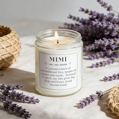 Funny Mimi Gifts, Birthday Mothers Day Christmas Gift for Mimi Grandma & Grandmother, Unique Present Ideas - Lavender Scented Candle - style: MIMI