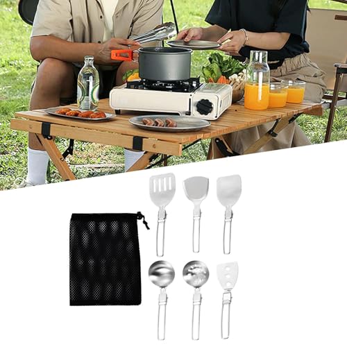 kowaku Camp Cooking Utensil Set Cookware Kit Cooking Organizer Portable Camping Kitchen Utensil Set for Travel Hiking Picnic Parties