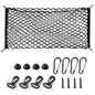 UlifebetterTruck Bed Cargo Net, Cargo Storage Elastic Mesh Net Organizer Net Bag Automotive Cargo Nets with 4 Buckles Screws Hooks Clips Trunk Storage Net for Pickup Truck Bed（51 * 18In） - size: 51 x 18 inches