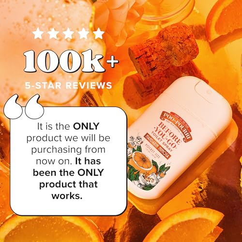 Poo-Pourri Before-You-Go Pocket Toilet Spray, Travel Essentials, Mandarin Mimosa, 1 Fl Oz, Up to 50 Uses, On-The-Go Bathroom Odor Deodorizer with Essential Oils, TSA Approved Size - size: 1 Ounce (Pack of 1), style: Mandarin Mimosa