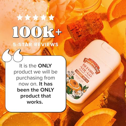 Poo-Pourri Before-You-Go Pocket Toilet Spray, Travel Essentials, Mandarin Mimosa, 1 Fl Oz, Up to 50 Uses, On-The-Go Bathroom Odor Deodorizer with Essential Oils, TSA Approved Size - size: 1 Ounce (Pack of 1), style: Mandarin Mimosa