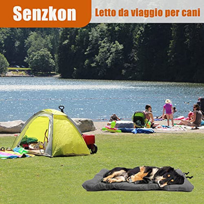 Outdoor Dog Bed, 35”x24“ Portable Camping Travel Dog Bed, Soft, Comfortable, Waterproof, Non-Slip, Machine Washable Easy to Clean Pet Mat for Small, Medium and Large Dog and Cat