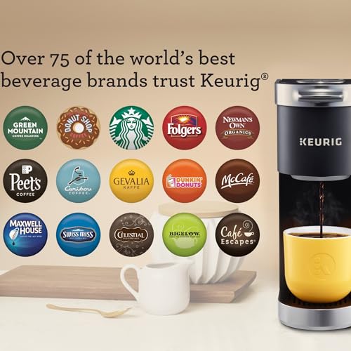 Keurig K-Mini Plus Single Serve K-Cup Pod Coffee Maker, with 6 to 12oz Brew Size, Stores up to 9 K-Cup Pods, Travel Mug Friendly, Matte Black - color: Matte Black