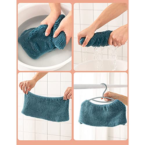 Bathroom Soft Thicker Warmer Stretchable Washable Cloth Toilet Seat Cover Pads 3PCS (Blue Green Gray) (5 Colors) - color: 5 Colors