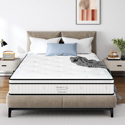 10 Inch King Mattress, King Size Mattress in a Box, Modern New Memory Foam Hybrid Mattresses, Pillow Top Bed Matress with Breathable Comfortable for Sleep, RV Medium Firm for Lumbar - size: King