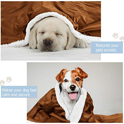 Kritter Planet Dog Blankets for Small Dogs, Soft Puppy Blanket, Pet Blankets for Cats, Lightweight & Washable, Perfect for Dog Beds, Car Seats, Creat, 30x40 inches - color: Brown