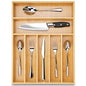 Upassion Bamboo Kitchen Drawer Organizer, 13 Inch Silverware Organizer with Extra-deep Grooved Divider, 7 Slots Pure Bamboo Wood Caddy for Flatware Cutlery Knives, Forks, Spoons - size: 13 x 17 inch (7 Slots)