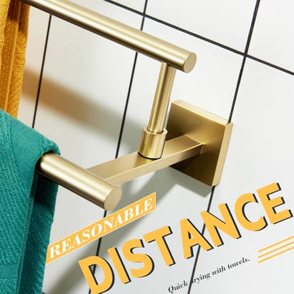 KOKOSIRI Hand Towel Bar 20 Inch Bath Towel Holder Bathroom Racks 50CM for Cabinet Kitchen Rails Brushed Gold Stainless Steel B5009BG-L20 - color: Brushed Gold, size: 20-Inch