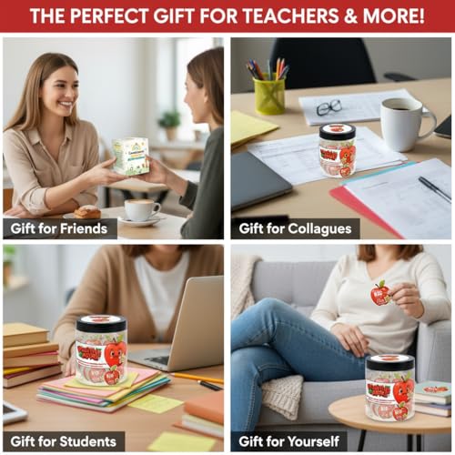 Positive Apple Jar with 60 Daily Affirmation Cards, Emotional Support Apple Gift, Apple Cards, Funny Gifts - color: Positive Apple