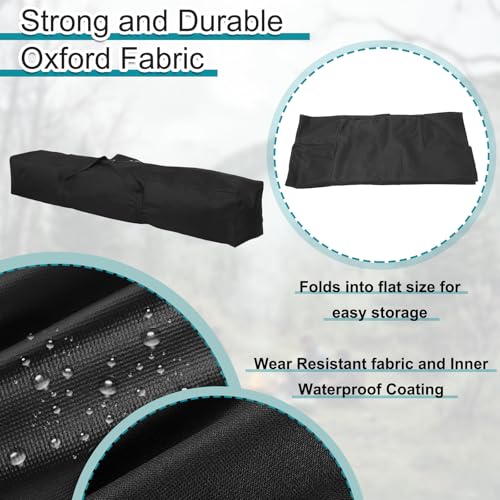 HARFINGTON 2pcs Camping Chair Replacement Bag 51.2" x 7.9" Folding Chair Carry Bag Oxford Cloth Storage Tent Bag with Handle Strap for Travel Outdoor Camping Sports, Black - size: 51.2" x 7.9"