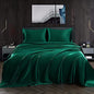 Homiest 3pcs Satin Sheets Set Luxury Silky Satin Bedding Set with Deep Pocket, 1 Fitted Sheet + 1 Flat Sheet + 1 Pillowcase (Twin XL Size, Blackish Green) - color: Blackish Green, size: Deep pocket - Twin XL size