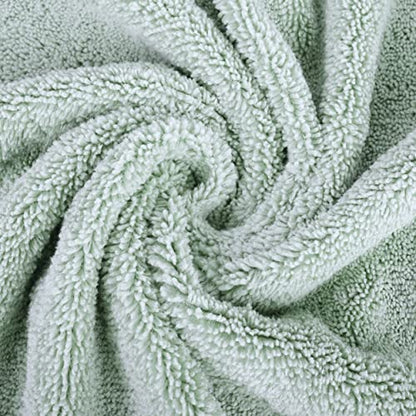 POLYTE Quick Dry Lint Free Microfiber Bath Sheet, 35 x 70 in, Pack of 2 (Green) - color: Green