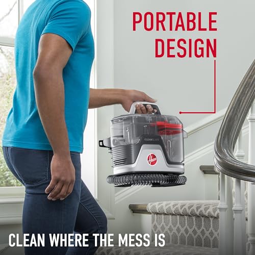 Hoover CleanSlate Plus Portable Carpet + Upholstery Spot Cleaner Machine, Powerful Suction with Versatile Tools, Pet Stain Remover, Car and Auto Detailer, Pair with Hoover Carpet Cleaner Solution - style: CleanSlate Plus