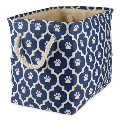 Bone Dry Pet Storage Collection Lattice Paw Print, Nautical Blue, Large Rectangle - color: Nautical Blue, size: Large Rectangle