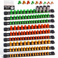 SWANLAKE Organizer Socket Holder, 9PCS 1/4-Inch x 48 Clips, 3/8-Inch x 45 Clips, 1/2-Inch x 36 Clips, Premium Quality Socket Clip Rail Holder - style: 9 PCS Green&Yellow&Orange