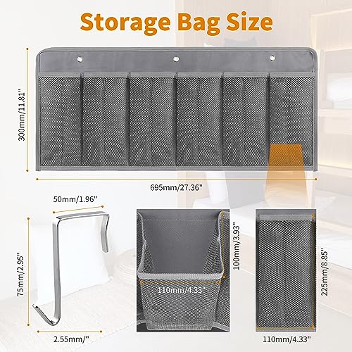 RVZONE RV Shoe Pockets 10 Pockets & 6 Pockets Heavy Hanging Bedside Storage Organizer with Sturdy Hooks Storage Pockets Hangs on bed for Shoes Toys and Tool Accessories