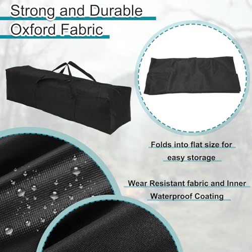 HARFINGTON 2pcs Camping Chair Replacement Bag 31.5" x 7.9" Folding Chair Carry Bag Oxford Cloth Storage Tent Bag with Handle Strap for Travel Outdoor Camping Sports, Black - size: 31.5" x 7.9"