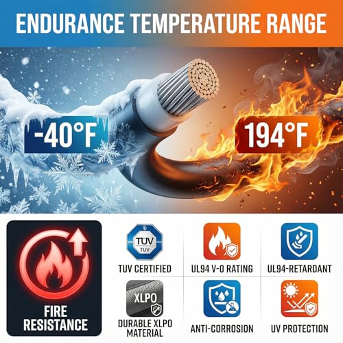 Solar Panel Extension Cable 10 AWG 10Ft 6mm² Wire Gauge Certified PV Cable,100% Tinned Copper with Male and Female Waterproof mc4 Connectors,for RV, Home Boat Photovoltaic Systems - size: 10AWG 10FT×2