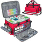 LEFOR·Z Medical Bag,First Aid Bag Empty,Home Health Nurse Bag with Detachable Divider,Medical Supplies Storage Tote for Nursing Student,Therapist,Doctors(Bag Only) - style: Red-large