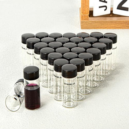 20ml Clear Small Glass Vials 30pcs with Screw Caps(30pcs) - color: Clear, size: 20ml 30pcs