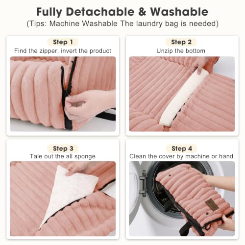 MIXJOY Dog Car Seat for Small/Medium Dogs up to 25 lbs, Multi-Functional Dog Carrier for Car with Detachable Washable Cover, Pet Travel Bed with Clip-On Safety Leash, Pink - color: Pink