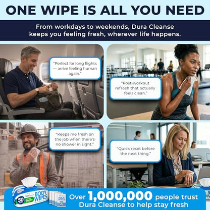 XL Body Wipes for Adults Bathing – 50 Ct + 4 Travel Shower Wipes 10 x 11.5" Thick Cleansing No Rinse Bath Wash Sheets for Elderly, Incontinence, Men & Women, Camping Essentials Disposable Washcloths - size: 54 Count (Pack of 1)