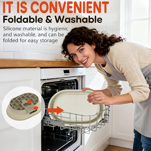 Upgraded Electric Heated Silicone Dough Proofing Box with Reliable Timer & Precise Temp Control - Fast Fermentation Collapsible Proofer Bowl(2L,Oval) - color: elliptical-1, size: 9in