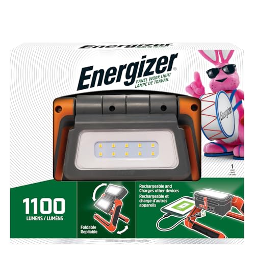 Energizer Rechargeable LED Lantern, Bright Multi-Panel Work Light, Water-Resistant Camping Lantern, Micro-USB Charging Cable, Pack of 1