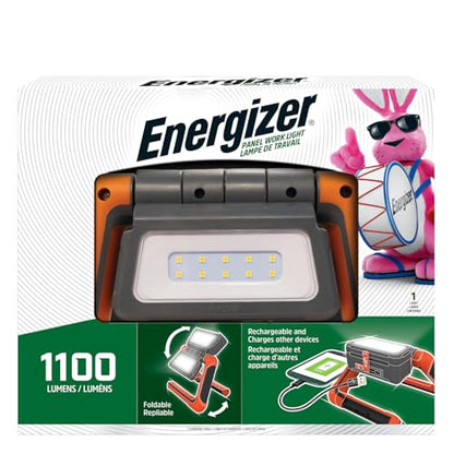 Energizer Rechargeable LED Lantern, Bright Multi-Panel Work Light, Water-Resistant Camping Lantern, Micro-USB Charging Cable, Pack of 1