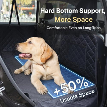 Back Seat Extender for Dogs, Semi-Hard Bottom Car Seat Cover for Dog, Waterproof & Anti-Scratch, Upgraded Support, Easy to Install and Clean, Fits Compact SUVs Only - style: Hard Bottom