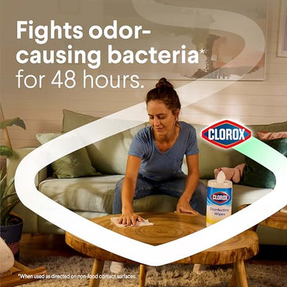 Clorox Disinfecting Cleaning Wipes Flex Pack, Bleach Free, Crisp Lemon, 75 Count (Pack May vary) - size: 75 Count (Pack of 1)