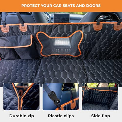 Dog Seat Cover for Back Seat | Extended Dog Car Seat Cover for Back Seat, Car Seats for Pets, Waterproof, Durable, Extra Space with Hard Bottom, Pet Seat Protector for Dogs