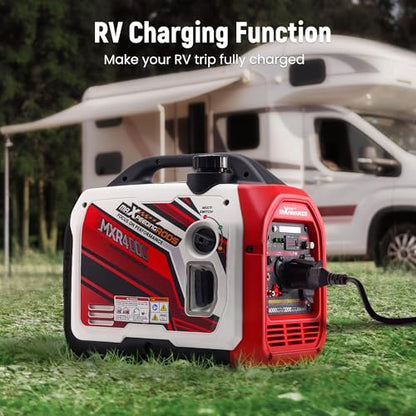maXpeedingrods 4000 Watt Inverter Generator Portable, Bluetooth® App Remote Data Monitor, RV Ready, Gas Powered Generator with CO Alarm for Outdoor Camping, Home Backup - style: MXR4000+Gas+App Data Monitor