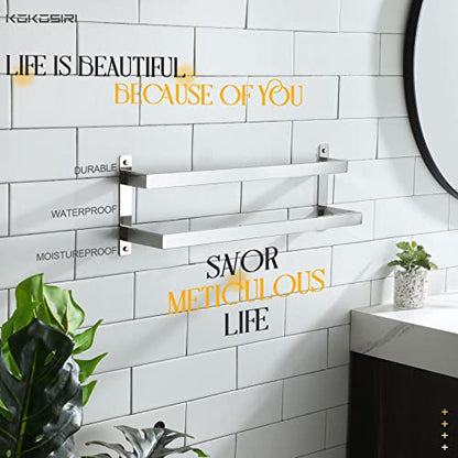 KOKOSIRI Towel Bars Bath Towel Holders 24 Inches Chrome Bathroom 2-Tiers Ladder Towel Rails Wall Mounted Towels Shelves Rack Polished Stainless Steel, B5008CH-L24 - color: Polished Chrome, size: 24-Inch