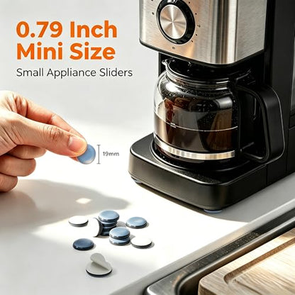 Appliance Sliders for Kitchen 24 PCS Self-Adhesive Small Kitchen Finds Appliance Slider Hacks Easy to MovIing & Space Saving Must Have Home Gadgets Mixer Accessories for Countertop - size: 24Pcs-19mm-Grey