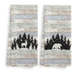 Wild Animal Deer Moose Bear Forest Camping Kitchen Towels and Dishcloths Sets of 2,Campsite Cabin RV Drying Cloth Hand Towels Tea Towels for Bathroom Kitchen,Campers Camping Lovers Gifts,16×24 inches - color: Wild Animal-1