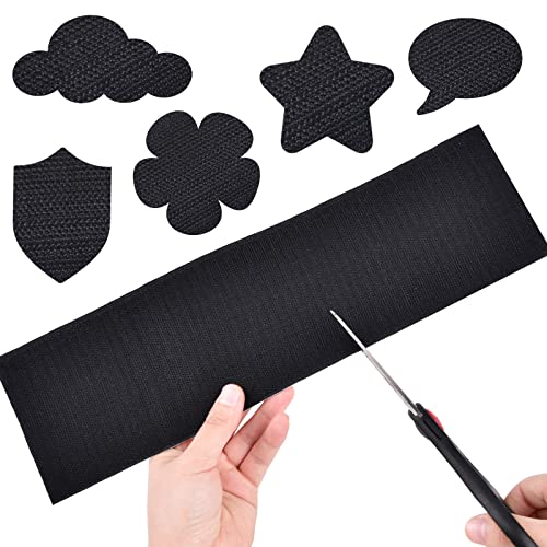 4 Inch x 18 Feet Black Adhesive Hook Loop Tape Heavy Duty, Multi-Purpose Carpet Anti Slip Rug Gripper, Double Sided Hook Loop Rolls, Couch Cushion Grip, Bulk Sticky Straps Wall Hanging Strips - size: 4in x 18ft, style: Black