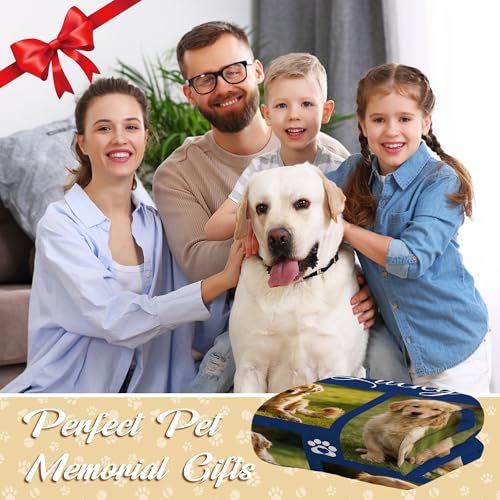 Custom Dog Blanket with Photo, Personalized Pet Memorial Gift, Personalized Pets Pictures Blanket with Name, Pet Lover Pets Memorial Gifts for Dogs, Customized Puppy Bereavement Passing Away Gifts - color: Design15
