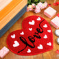 Drydiet Valentine's Day Bathroom Rug Cute Valentines Door Mat Bath Mat Love Shape Shower Bathroom Decoration Heart Rug Non Slip Washable - style: Heart