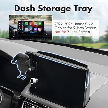 FIILINES Phone Holder for Honda Civic 2022-2026 (Fit 9" Touch Screen), Phone Mount with Dash Organizer for Civic Accessories, 360 Degree Rotation Dash Mount Cell-Phone Holder - size: For Civic 2022-2026
