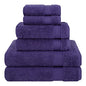 Cotton Paradise 6 Piece Towel Set, 100% Cotton Soft Absorbent Turkish Towels for Bathroom, 2 Bath Towels 2 Hand Towels 2 Washcloths, Purple Towel Set - color: Violet Purple