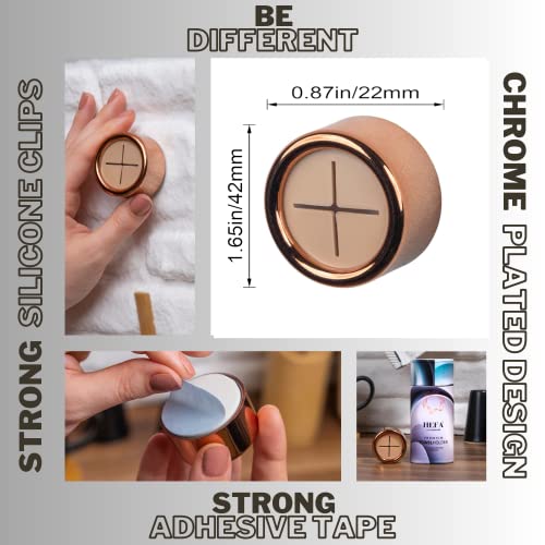 HEFA Modern Elegant 4 Pack Towel Hooks, Rose Gold, Plastic, Wall Mount, 2 Pounds Max Weight, Kitchen, Bathroom - color: Rose Gold, size: 4 Pack