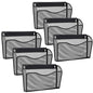 Gawerk 6 Pack Wall File Organizer, Mesh Wall File Pocket Mail Organizer Hanging Metal Vertical Wall Mounted File Holder for Office/Home - size: 6 Pack Wall Mounted