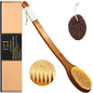 ICANdOIT-19.68Inch Natural Boar Bristles Anti-Slip Extra Long Handle Bath Brush,Bent Handle Shower Scrubber for Exfoliating,Shower Back Brush,Exfoliation Set with Pumice Stone (1 Pack) - size: 19.68"Boar Bristles Back Brush+ Pumice-2Pack
