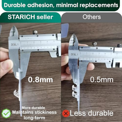 Shower Caddy Adhesive Replacement Stickers, Shower Organizer Adhesive Replacement Strips (Transparent - 12 Packs - 1 2 Wire Hook) - color: Transparent - 12 Packs - 1 2 Wire Hook