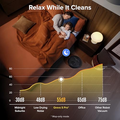 roborock Qrevo S Pro Robot Vacuum and Mop, 18,500Pa Suction, Multifunctional Dock with 167℉ Mop Self-Cleaning, Smart Obstacle Avoidance, Anti-Tangle Brush, Liftable Spinning Mop, Black - color: Black