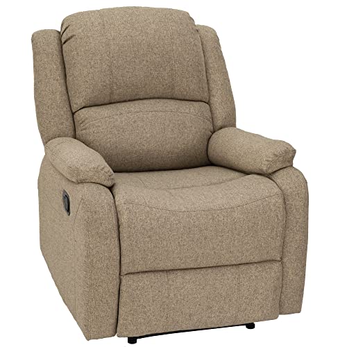 RecPro Charles Collection | 30" Zero Wall Wall Hugger Recliner | RV Living Room (Slideout) Chair | Cloth (Oatmeal, 1 Chair) - color: Oatmeal, size: 1 Chair