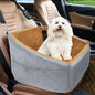 NEEZUKAR Dog Car Seat for Small Medium Dogs,Detachable Washable Dog Booster Seat Under 30lbs, Pet Car Seat Travel Bed with Storage Pockets and Dog Safety Belt(Grey/Brown) - color: Grey/brown