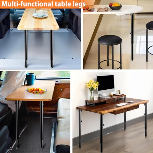 Folding Adjustable Table Legs 2 PCS for Outdoor Camper, RV | Adjustable Height 22.5”- 34.5” DIY Desk Legs, Foldable Furniture Legs for Coffee Dinner Table, Tabletops, Kitchen - size: Adjustable Height - 22.5”- 34.5”