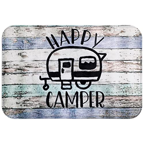 Syhonic 16x24 inches Happy Camper Non-Slip Doormat Bath Mat,Entrance Rug for Front Door Kitchen Floor Bath Tub Bedroom